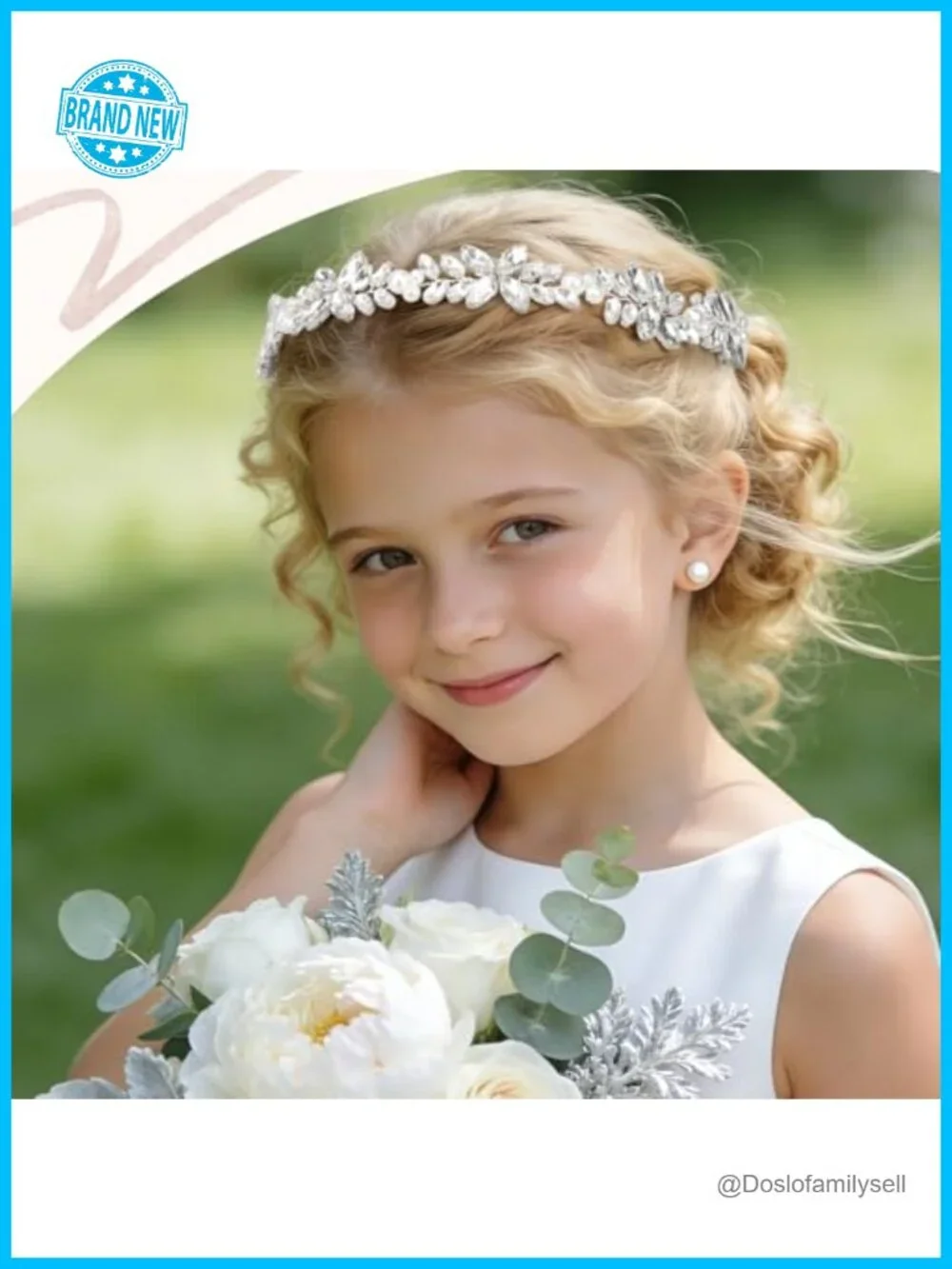 Crystal Rhinestone Pearl Hair Accessory for Weddings First Communion Birthday